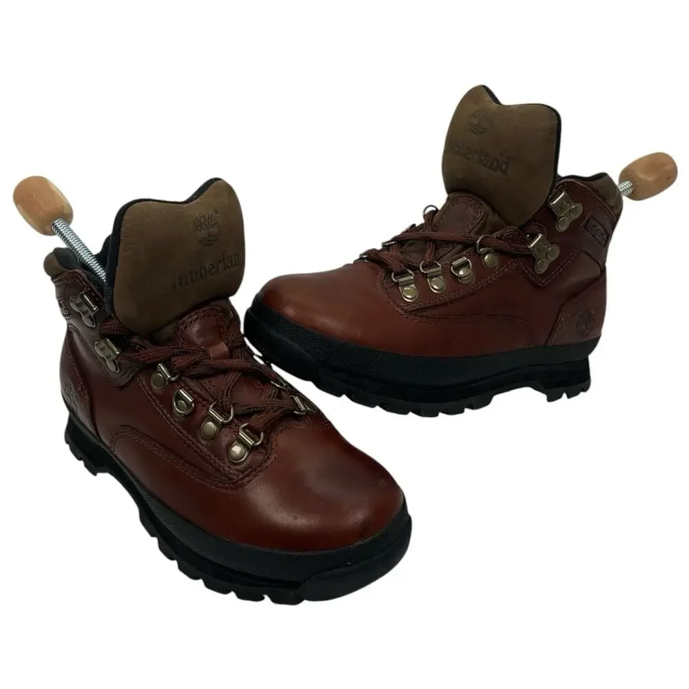 Timberland Euro Hiker 95363 Kids 6.5M Brown Leather Boots Vintage Hiking